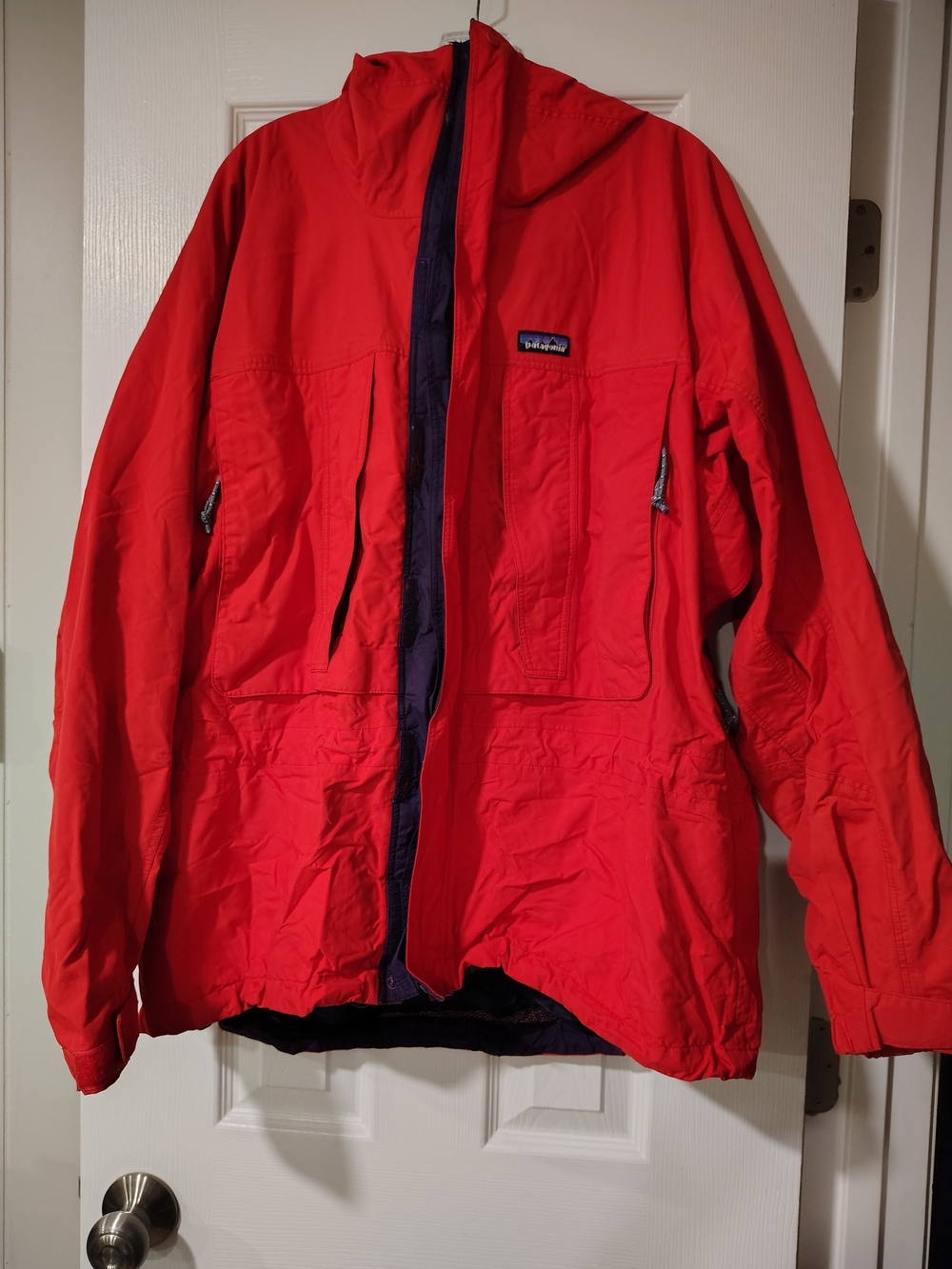 Patagonia Men’s Red Hooded Rain Jacket